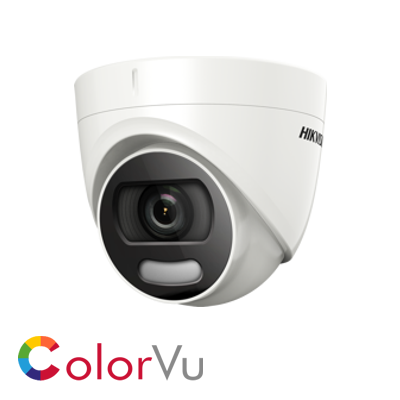 Hikvision CCTV 4K DVR 5MP ColorVu Turret Camera DS-2CE72HFT-F IP67 20M System UK 