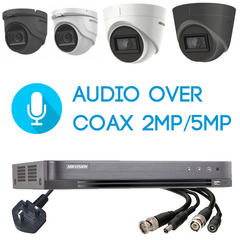 Hikvision 8 Channel 2 or 5MP (AOC) Audio over Coax CCTV Kit Builder