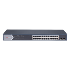 Hikvision DS-3E1526P-SI Smart Managed 24-Port Gigabit PoE Switch w/ 2 x...