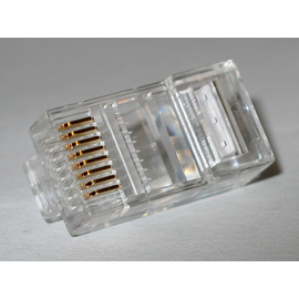10 x RJ45 crimp on connectors for CAT 5 Network Cable