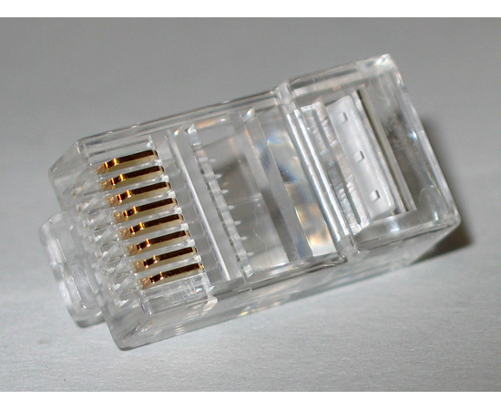 10 x RJ45 crimp on connectors for CAT 5 Network Cable