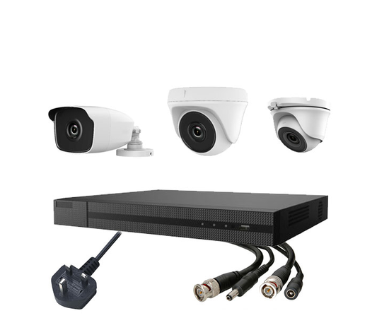 Hikvision HiLook 2MP Low Light/PIR 4 Channel Turbo Analogue HD CCTV Kit...