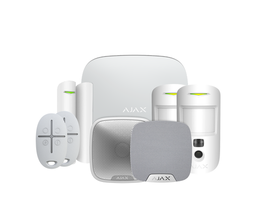 Ajax Motion Cam Plus Wifi Kit 1, White (Hub2+ & SpaceControls)