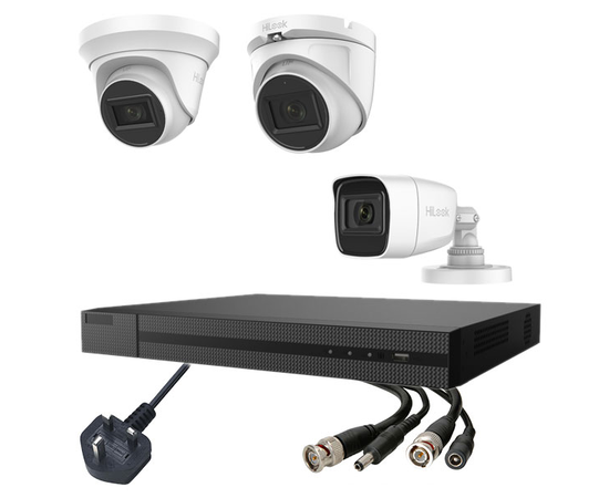 Hikvision HiLook 2MP Audio over coax kit 4 Channel Turbo Analogue HD CCTV Kit...