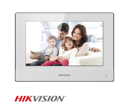 HIKVISION DS-KH6320-WTE1-W 7" Touch Screen White Indoor Station (Plastic)