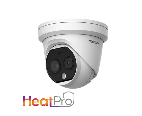 Hikvision DS-2TD1217-2/QA fixed lens HeatPro thermal network turret camera...