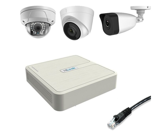 HiLook by Hikvision 4 Channel 2MP IP CCTV Kit Builder (inc ColorVu Options)