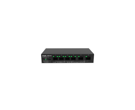 Ruijie RG-ES106D-P-V2 6 Port 100Mbps Desktop Unmanaged POE Switch (4 POE ports)