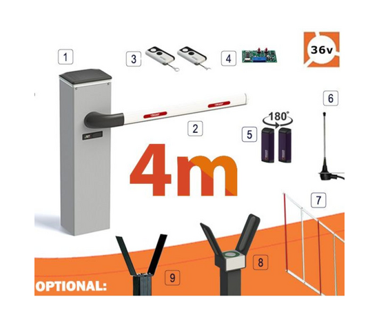Roger Technology Bionik BI/004 36v BRUSHLESS Automatic Barrier Kit - 4M
