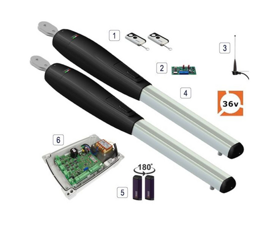 Roger Technology SMARTY 7 36v BRUSHLESS Electric Gate Kit - Double
