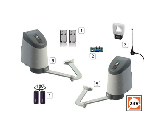 Roger Technology AYRON 24v BRUSHLESS Electric Gate Kit - Double