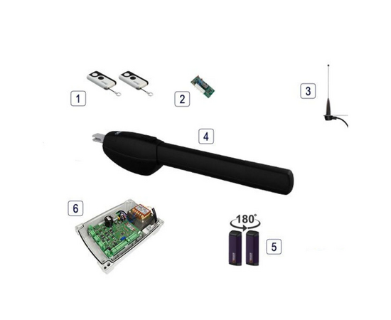Roger Technology BE20/210/B/S Black Edition 24v BRUSHLESS Electric Gate Kit -...