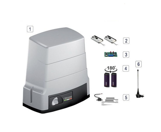 Roger Technology BH30/606/HS 24v BRUSHLESS Electric Sliding Gate Kit - 600kg