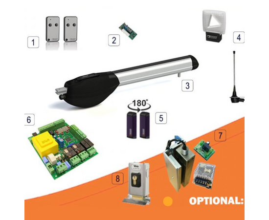 Roger Technology R20/310S 230v Aboveground Electric Gate Kit - Single