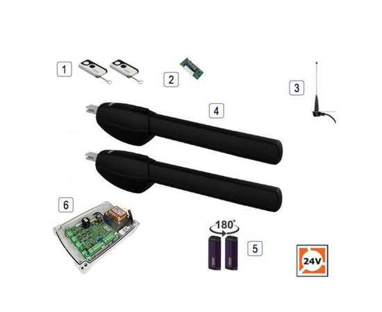 Roger Technology BE20/210/B Black Edition 24v BRUSHLESS Electric Gate Kit -...