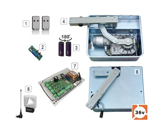 Roger Technology BR21/354 BRUSHLESS 36v Electric Gate Kit - Double