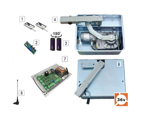 Roger Technology BR21/365 BRUSHLESS 36v Electric Gate Kit - Double