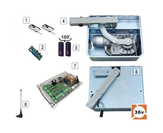 Roger Technology BR21/366 BRUSHLESS 36v Electric Gate Kit - Double