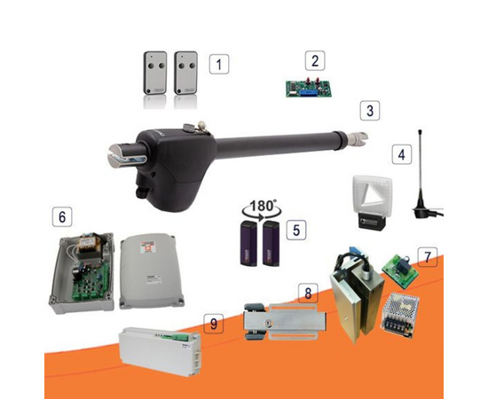 Roger Technology MONOS Telescopic 24v BRUSHLESS Electric Gate Kit - Single