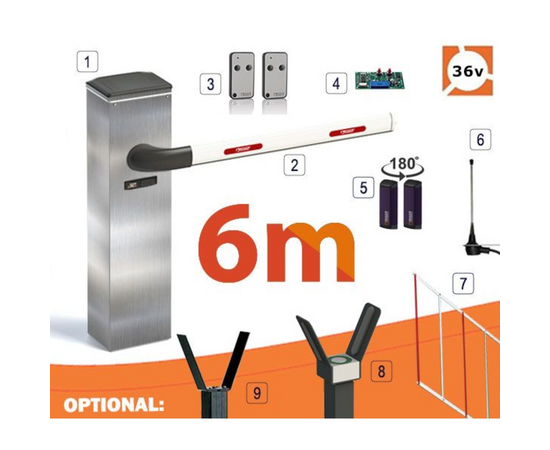 Roger Technology Bionik BI/006/IS Stainless Steel Brushless Automatic Barrier...