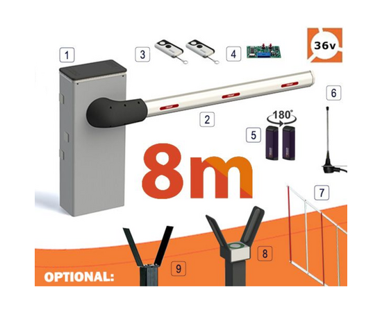 Roger Technology Bionik BI/008 Brushless Automatic Barrier Series 8m