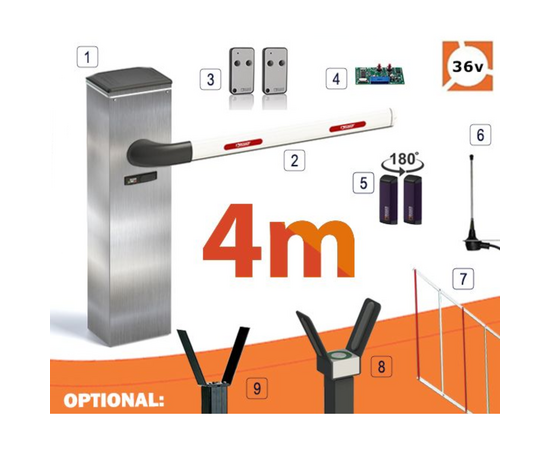 Roger Technology Bionik BI/004/IS Stainless Steel Brushless Automatic Barrier...