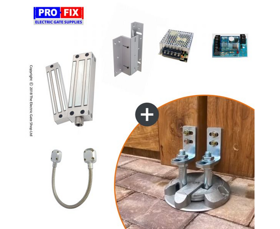 Double Gate Lock Magnetic Gate Lock Maglock Kit [A] (250Kg Force)