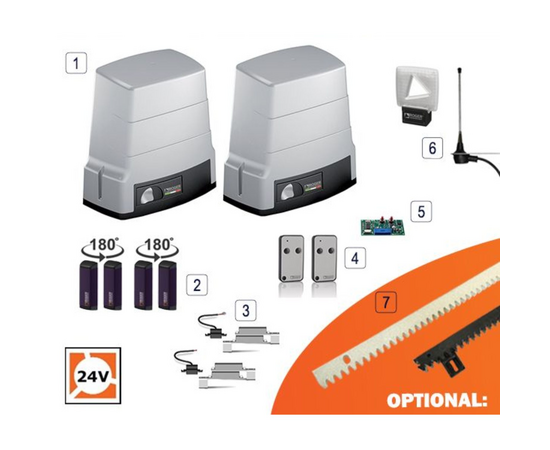 BH30/806 BRUSHLESS Intensive 800kg Twin Sliding Gate Kit