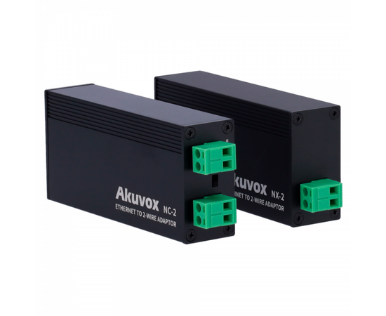 Akuvox - NX-2 KIT IP over 2 Wire Converter with PoE. Kit includes NX-2 and...