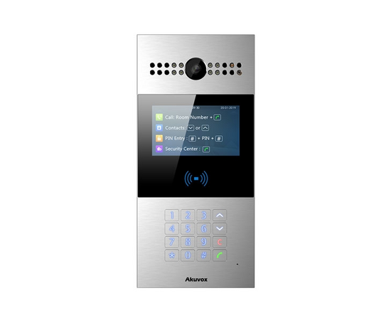Akuvox - R28A IP Door Intercom Unit with Colour Display Screen Numeric Keypad...