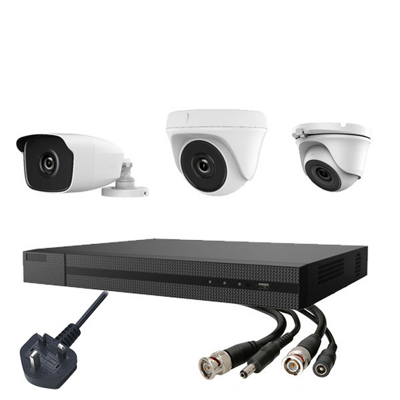 Hikvision HiLook 2MP Low Light/PIR 4 Channel Turbo Analogue HD CCTV Kit...